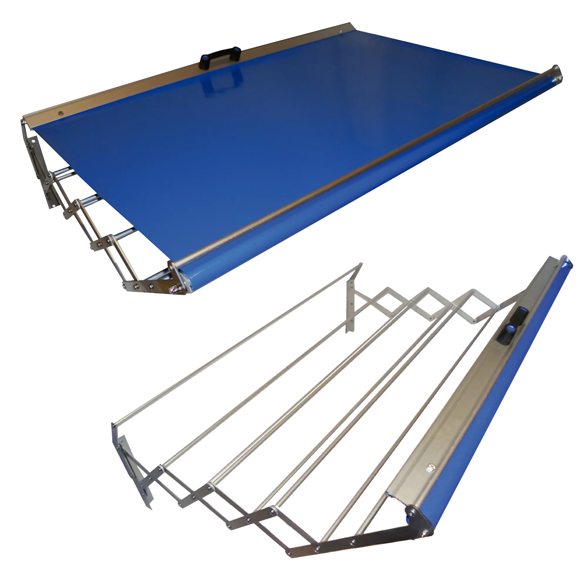 Tendedero barras extensible para pared de aluminio de 160x23x75 cm