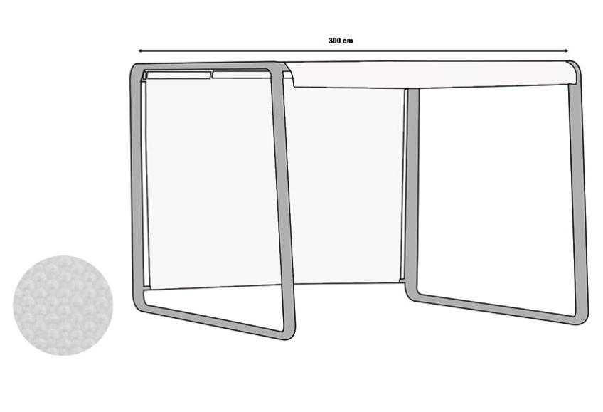 Toldo de poliéster blanco de 320x300 cm