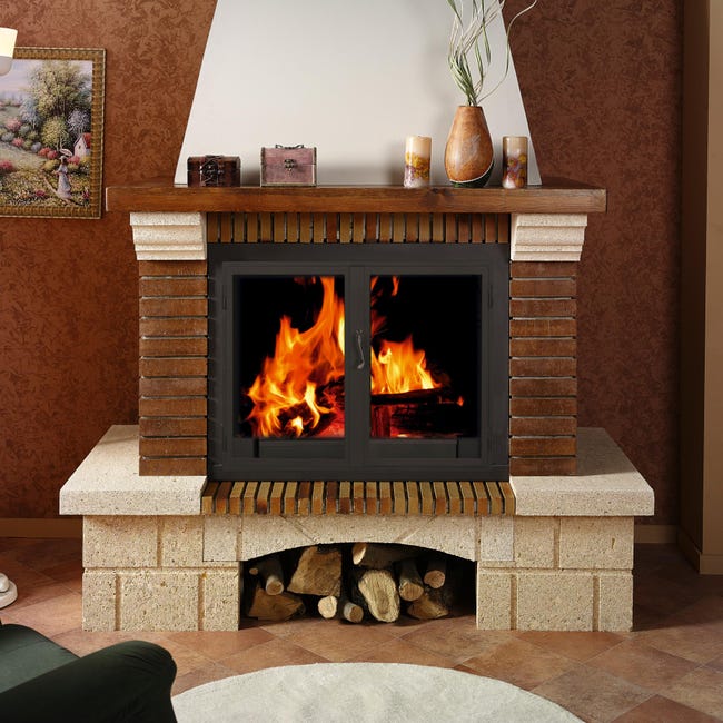 Revestimiento de chimenea Veleta 80 ladrillo | Leroy Merlin