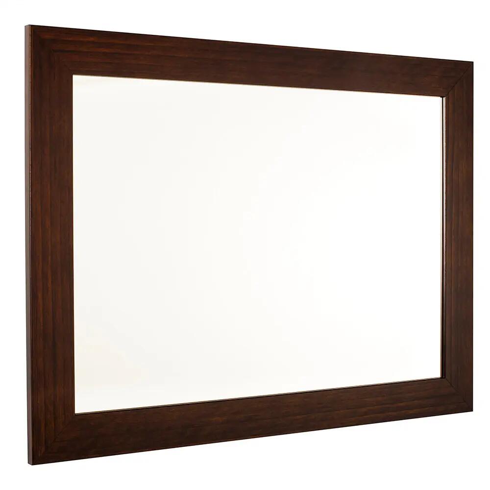 Espejo enmarcado rectangular roma nogal oscuro 80 x 60 cm