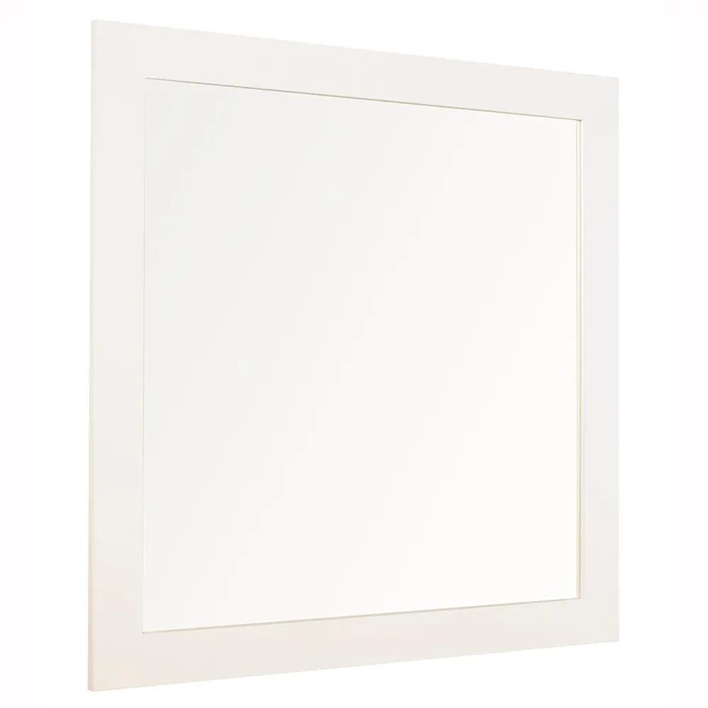 Espejo enmarcado cuadrado roma blanco 80 x 80 cm