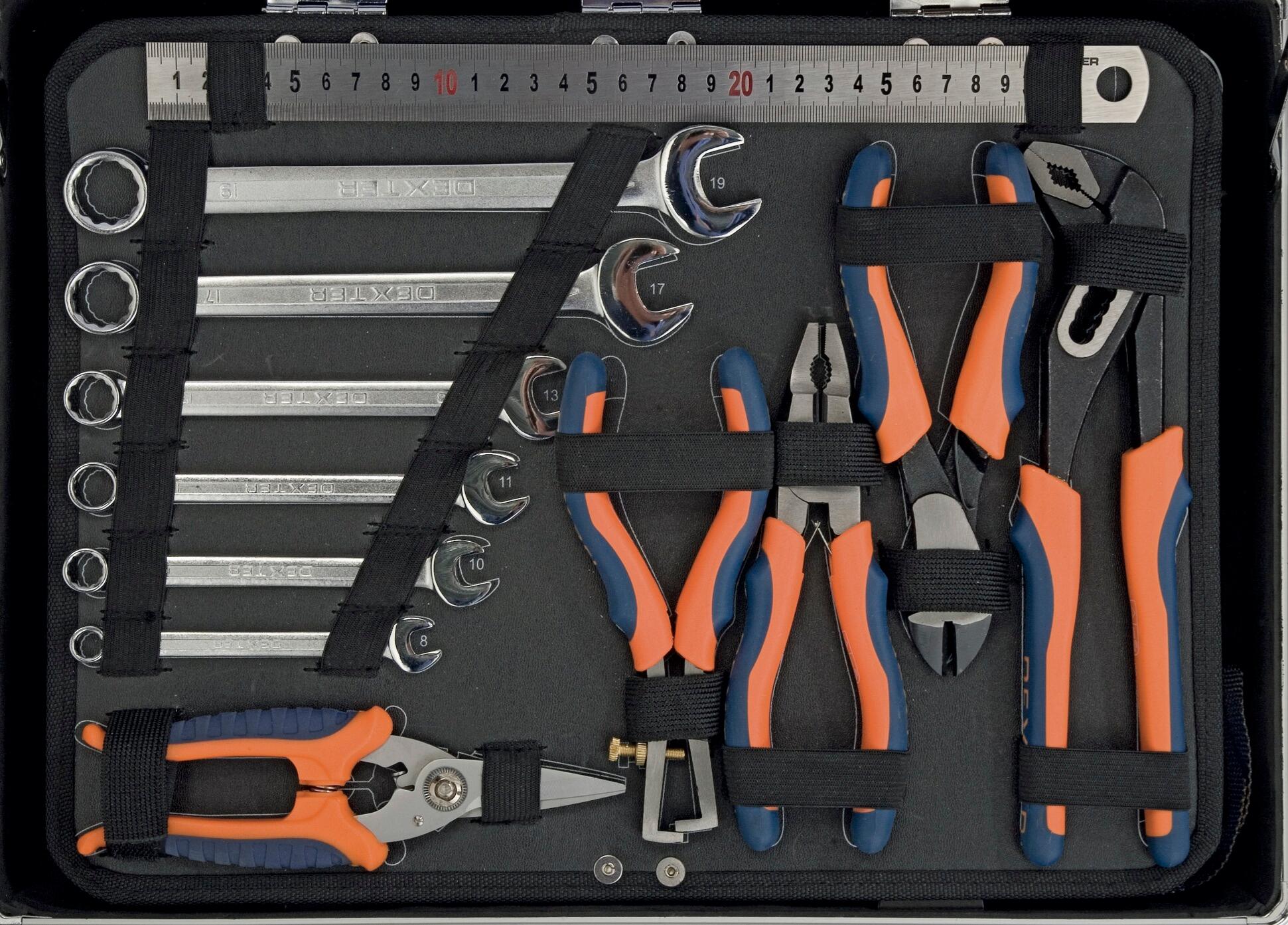 DEXTER - Maletín de herramientas de 141 piezas - Con maletín de transporte  - Juego completo de herramientas - Caja de herramientas - Caja de  herramientas - Caja de herramientas : : Bricolaje y herramientas