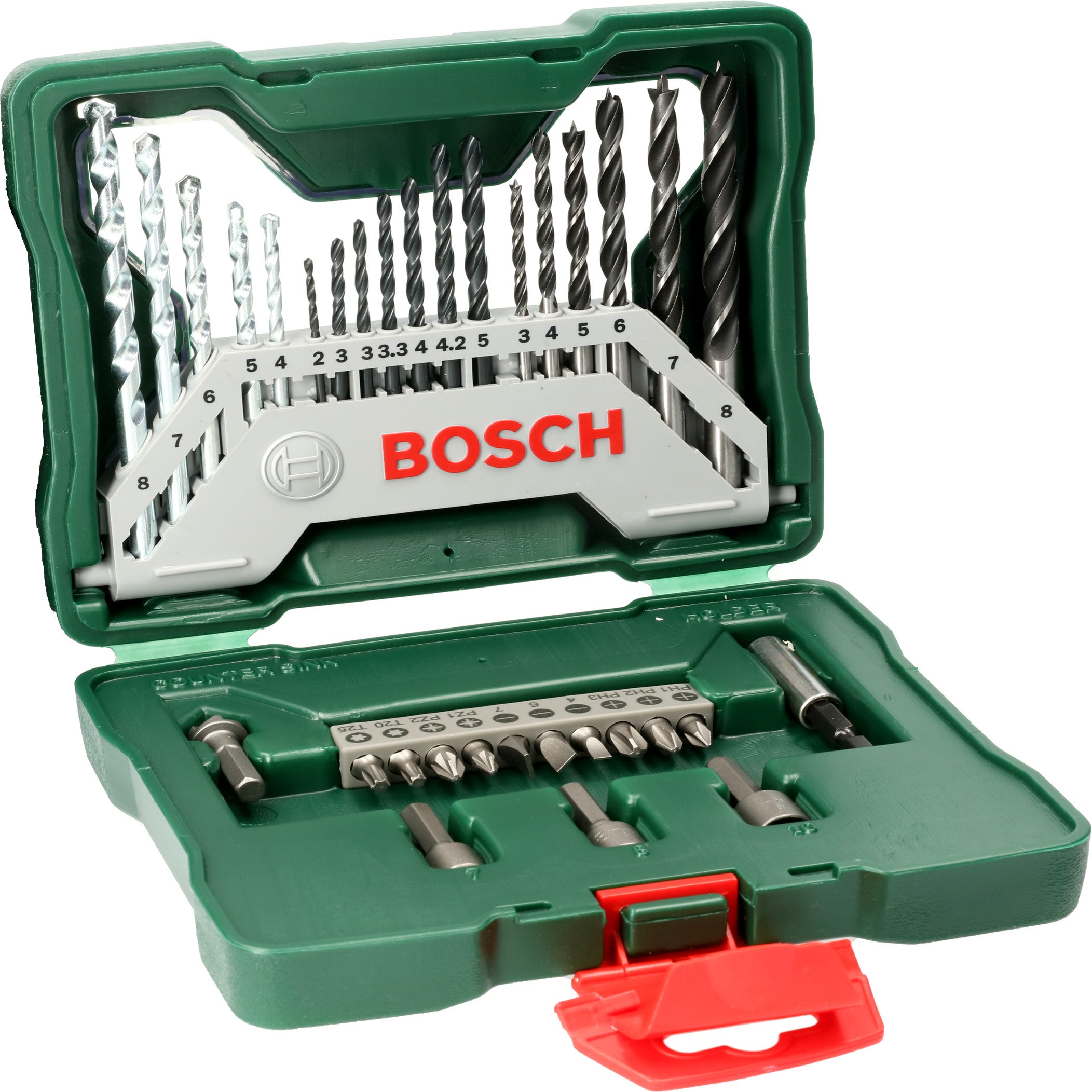 Coffret Bosch 100 pièces forets / tournevis en titane X-Line