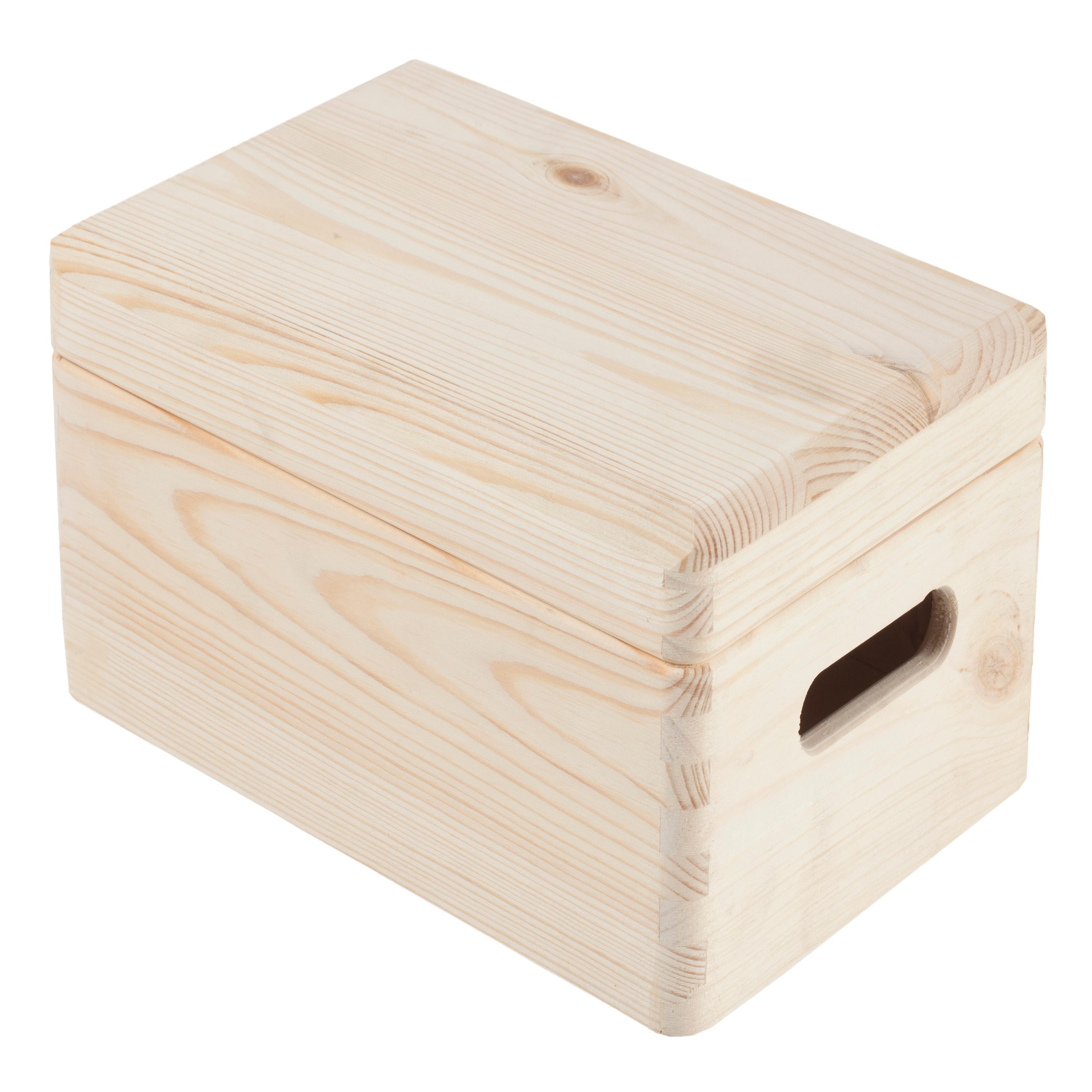 Caja cuadrada de madera pequeña