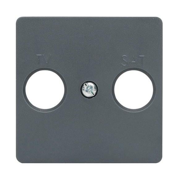 Tapa de Toma de TV LEXMAN Color gris zinc Leroy Merlin