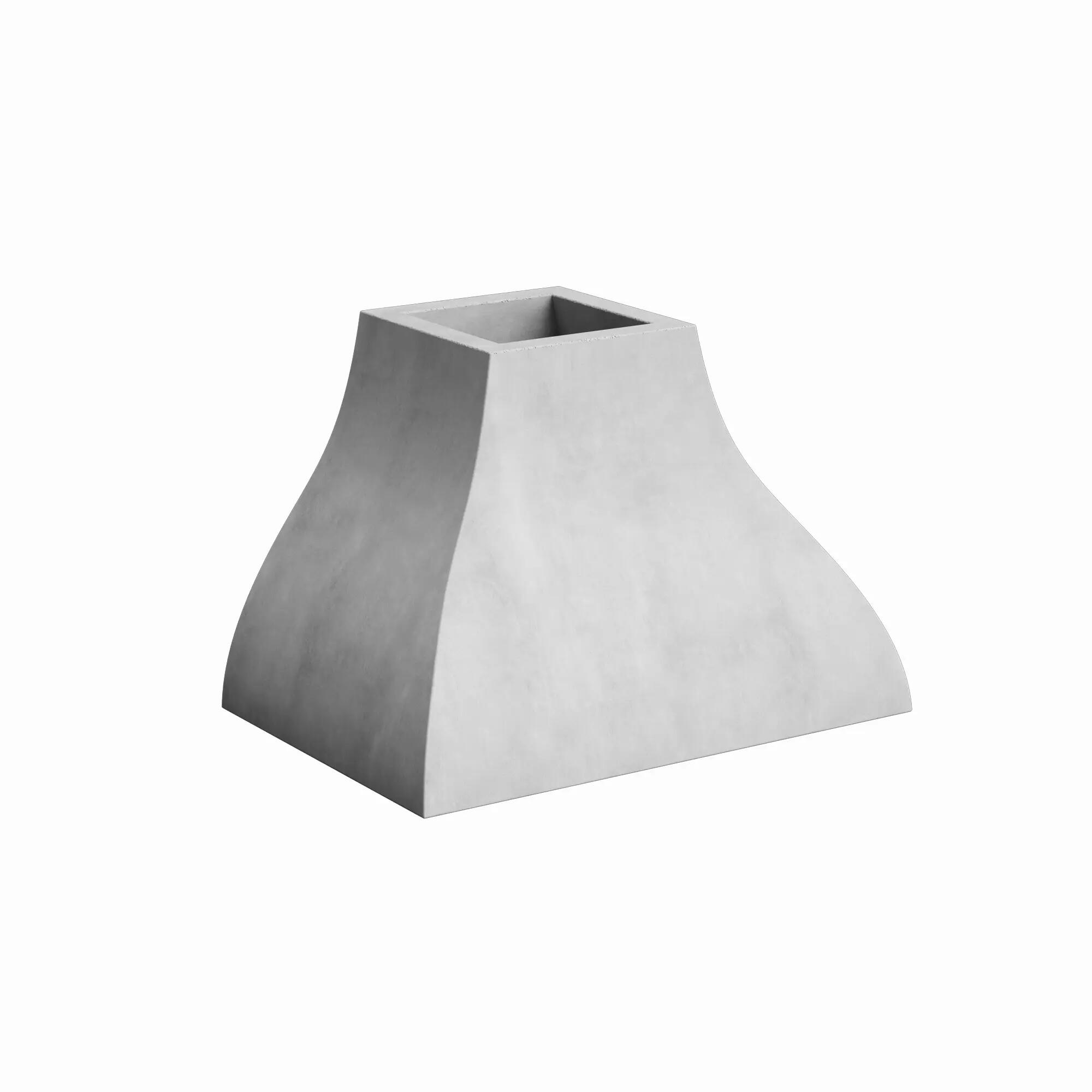 Campana de hormigón gris para barbacoa de obra M 50x74x50 cm