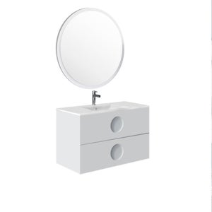 Espejo de baño Led redondo - Retroiluminado por LED con IRC >80 – Modelo  OPORTO – MamparaStore