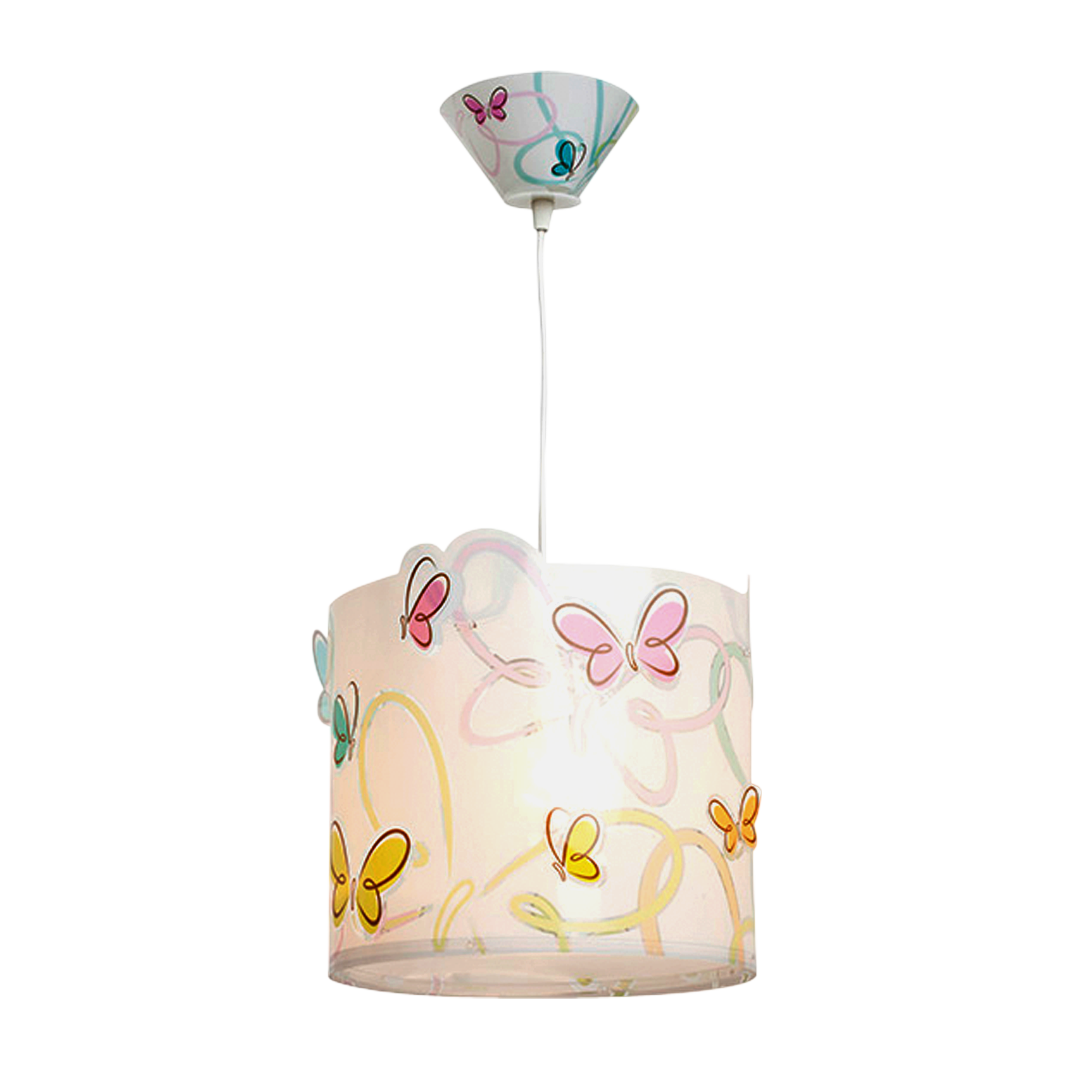 Lámpara de techo butterfly 1 luces e27 26 cm multicolor