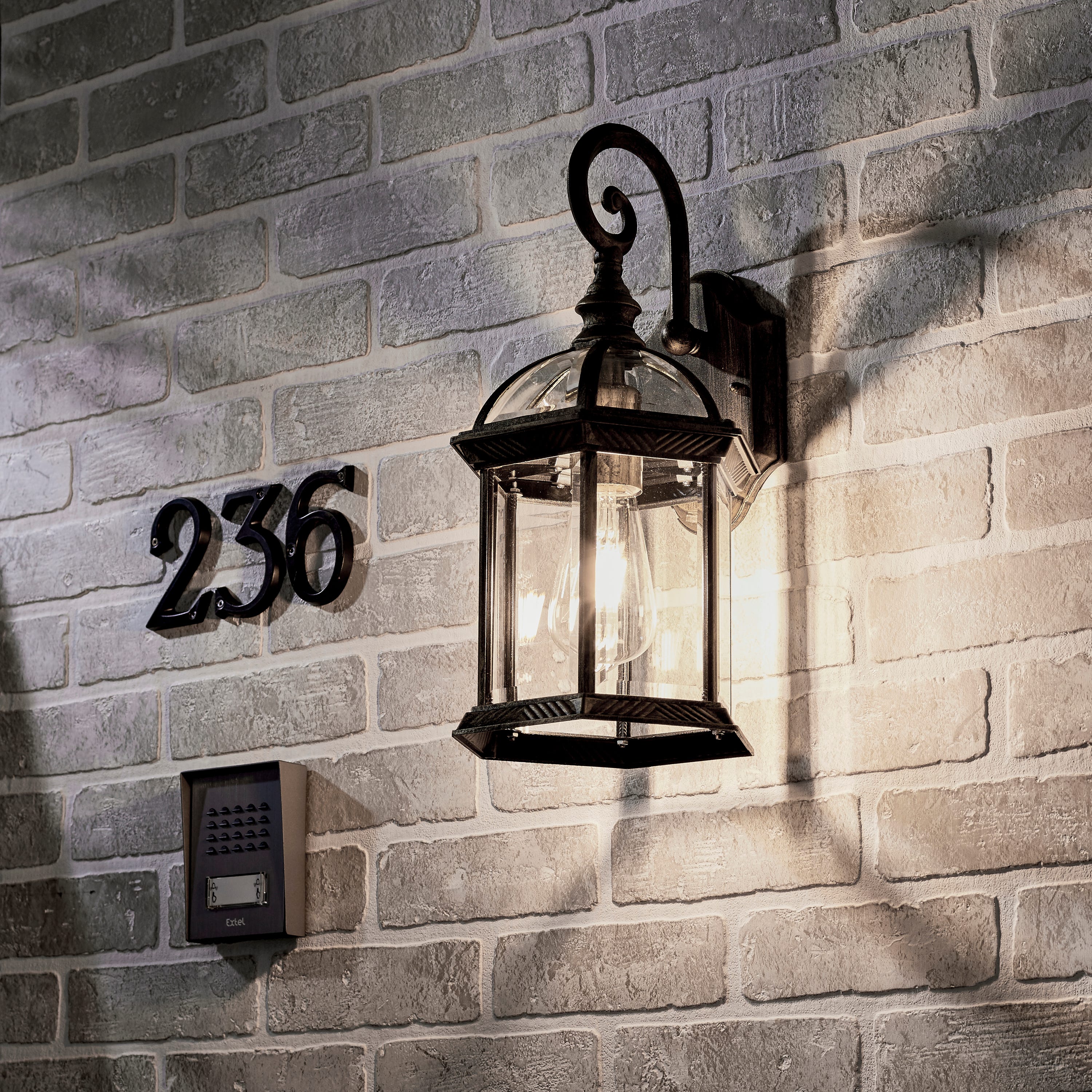 Lámpara de techo exterior INSPIRE Meadow E27 negro