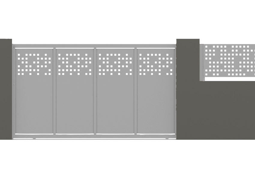 Puerta corredera doorself tetris 350x200 cm blanco