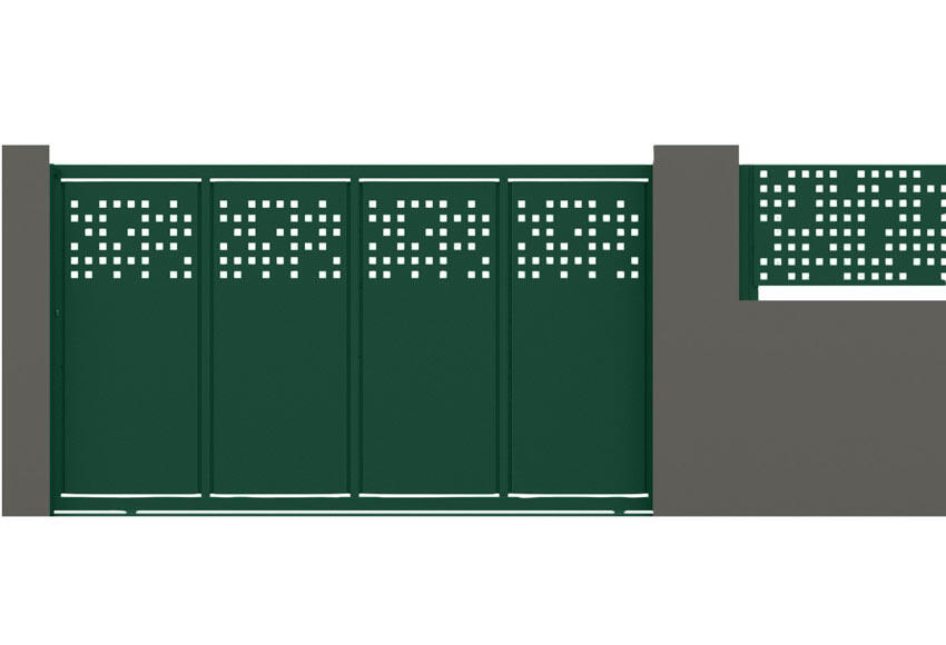 Puerta corredera doorself tetris 400x200 cm verde