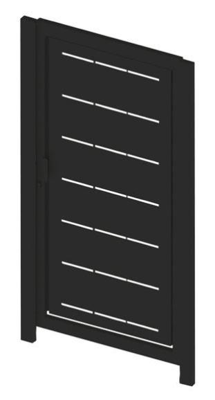 Puerta peatonal doorself lines 100x200 cm óxido de la marca DOORSELF