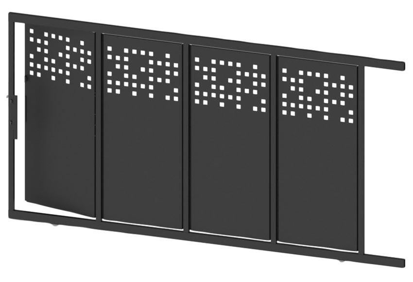 Puerta corredera+peatonal doorself tetris up negra 350x200 cm