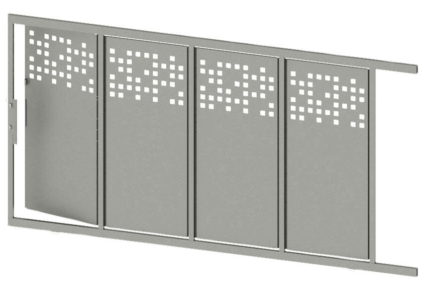 Puerta corredera+peatonal doorself tetris up blanco 350x200 cm