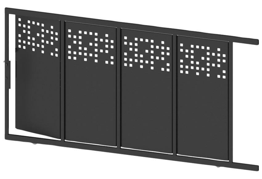 Puerta corredera+peatonal doorself tetris up óxido 350x200 cm
