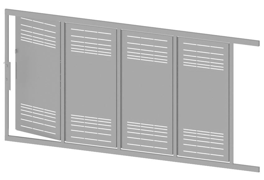 Puerta corredera+peatonal doorself parallels blanco 400x200 cm