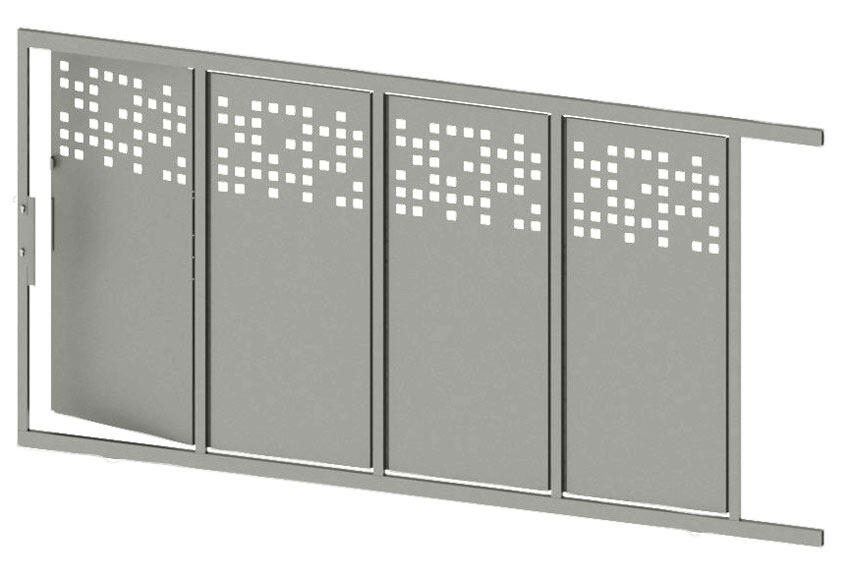 Puerta corredera+peatonal doorself tetris up blanco 400x200 cm