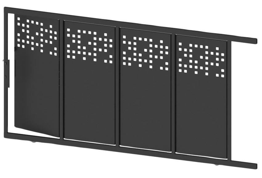 Puerta corredera+peatonal doorself tetris up óxido 400x200 cm