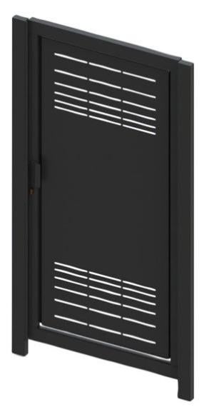 Puerta peatonal doorself parallels 100x200 cm negra de la marca DOORSELF Puerta peatonal doorself parallels 100x200 cm negra de la marca DOORSELF