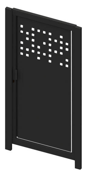 Puerta peatonal doorself tetris up 100x200 cm negra