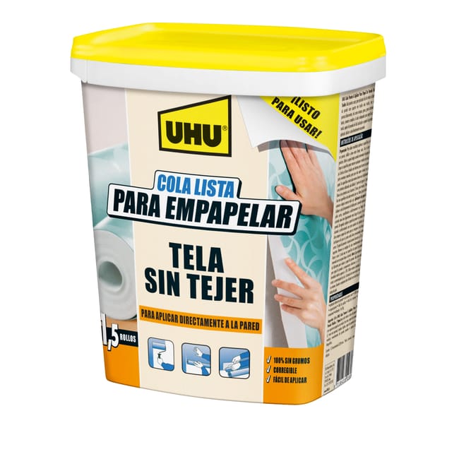 Cola lista para papel pintado Tejido no tejido UHU cubeta 1 L Leroy Merlin Cola lista para papel pintado Tejido no tejido UHU cubeta 1 L Leroy Merlin