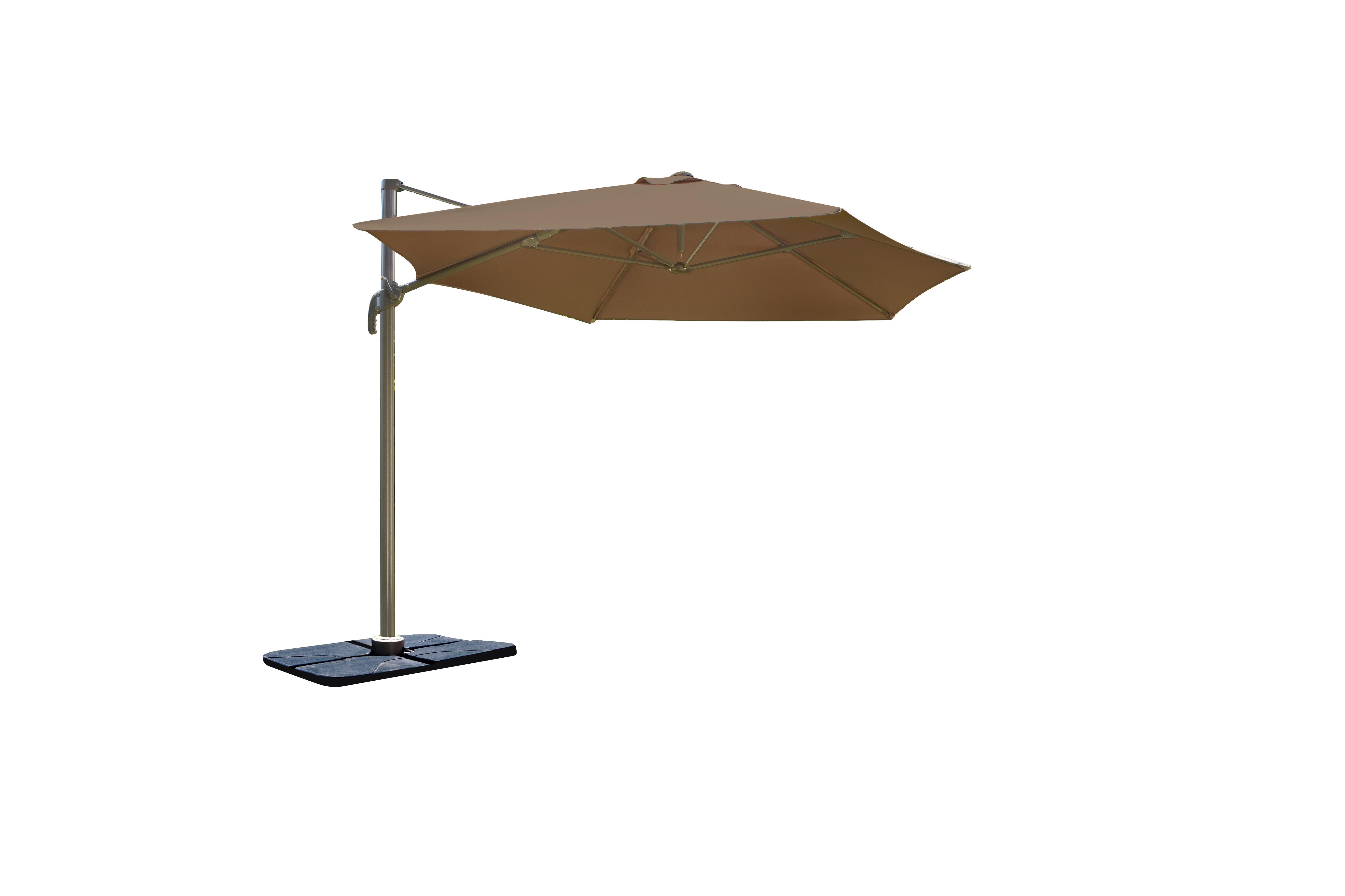 Toldo para parasol pacífico de poliéster marrón de 350x300 cm
