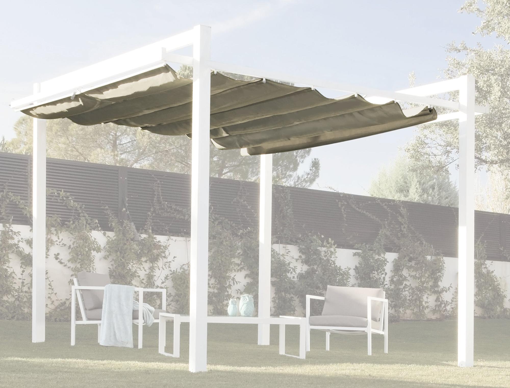 Toldo de marrón de 350x350 cm de la marca Sin marca