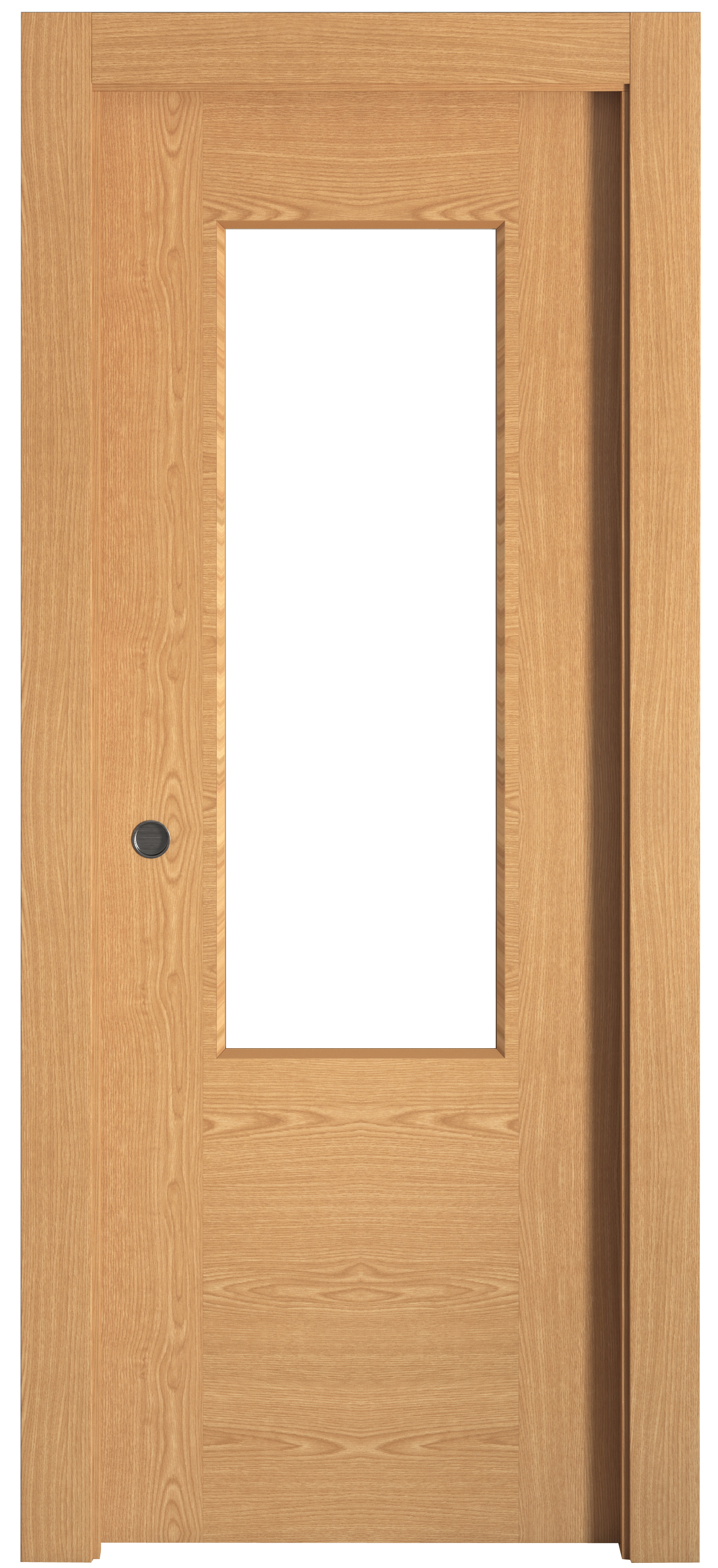 Puerta corredera con cristal canarias roble de 72.5 cm