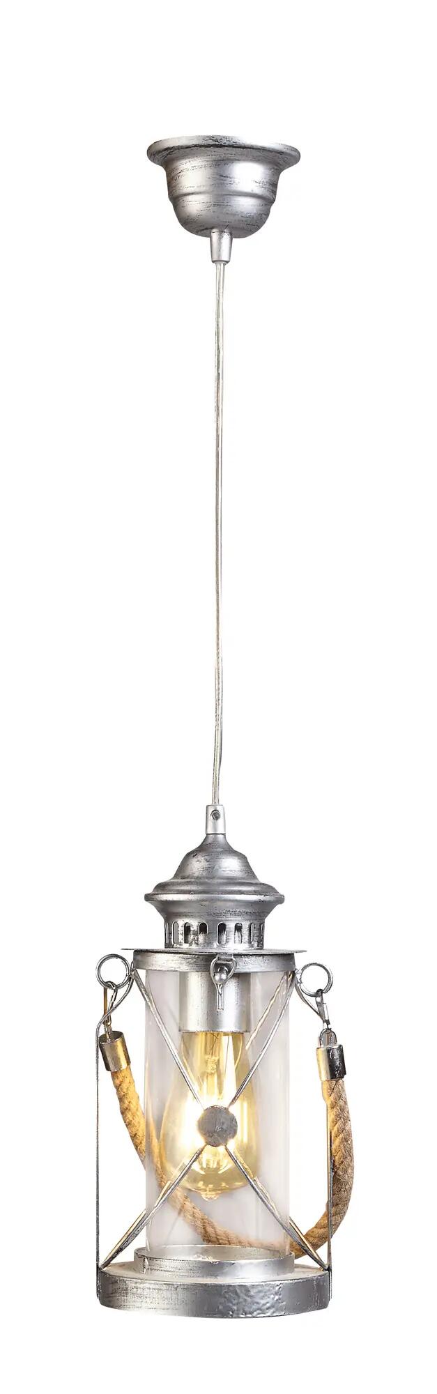 Lámpara de techo bradford 1 luces e27 14.5 cm plateada