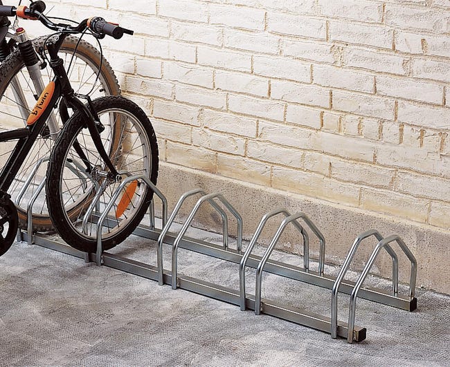 Soporte para 5 bicicletas en pared / suelo de 132x25x33cm