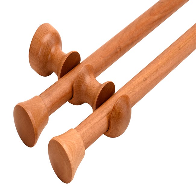 Soporte doble 22 - 35 PARED - linea barrales de madera - Decor