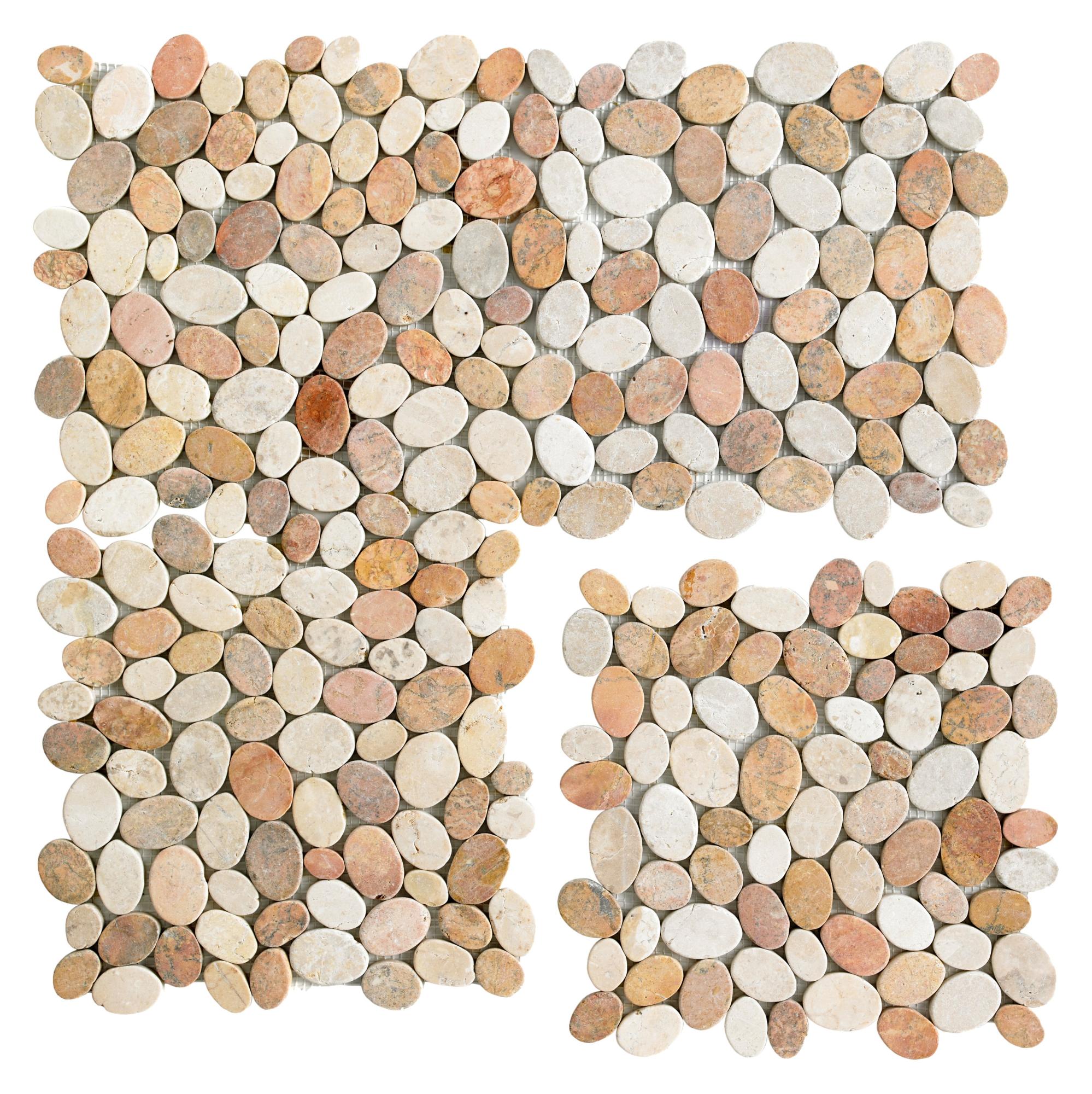 Mosaico Rosa Mosaico Piedra 33x33 cm blanco/rosa | Leroy Merlin