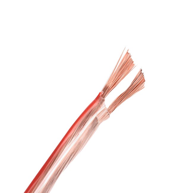 Cable de Altavoz - 2x 1,50 mm2 - 25,0 m - Brida - Negro / Rojo