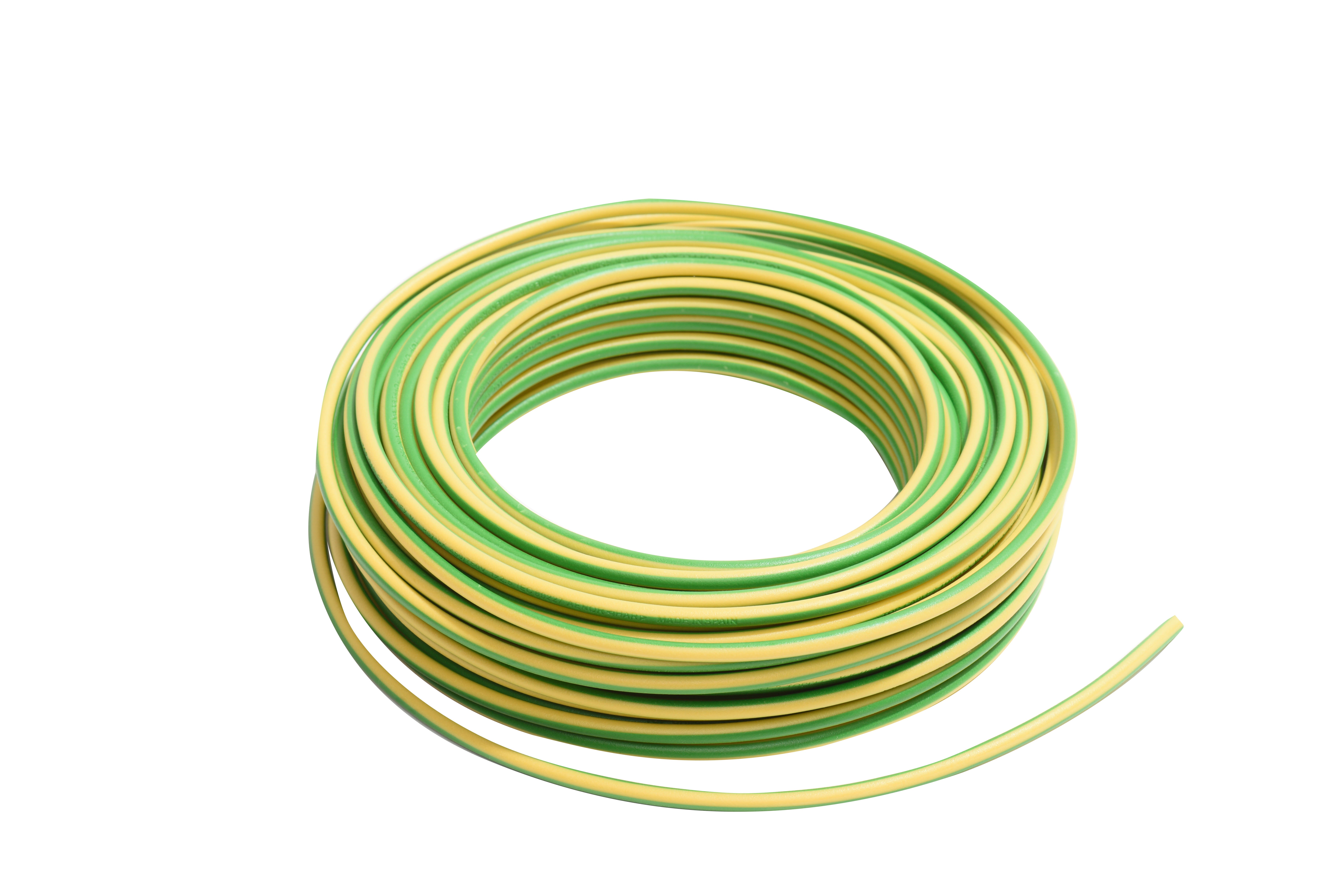 Cable lexman h07v-k vd/amarillo 1,5 mm² 5 m.