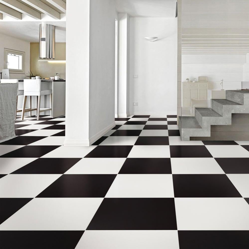 Suelo porcelánico black&white efecto blanco 45.6x45.6 cm c1 de la marca PERONDA Suelo porcelánico black&white efecto blanco 45.6x45.6 cm c1 de la marca PERONDA