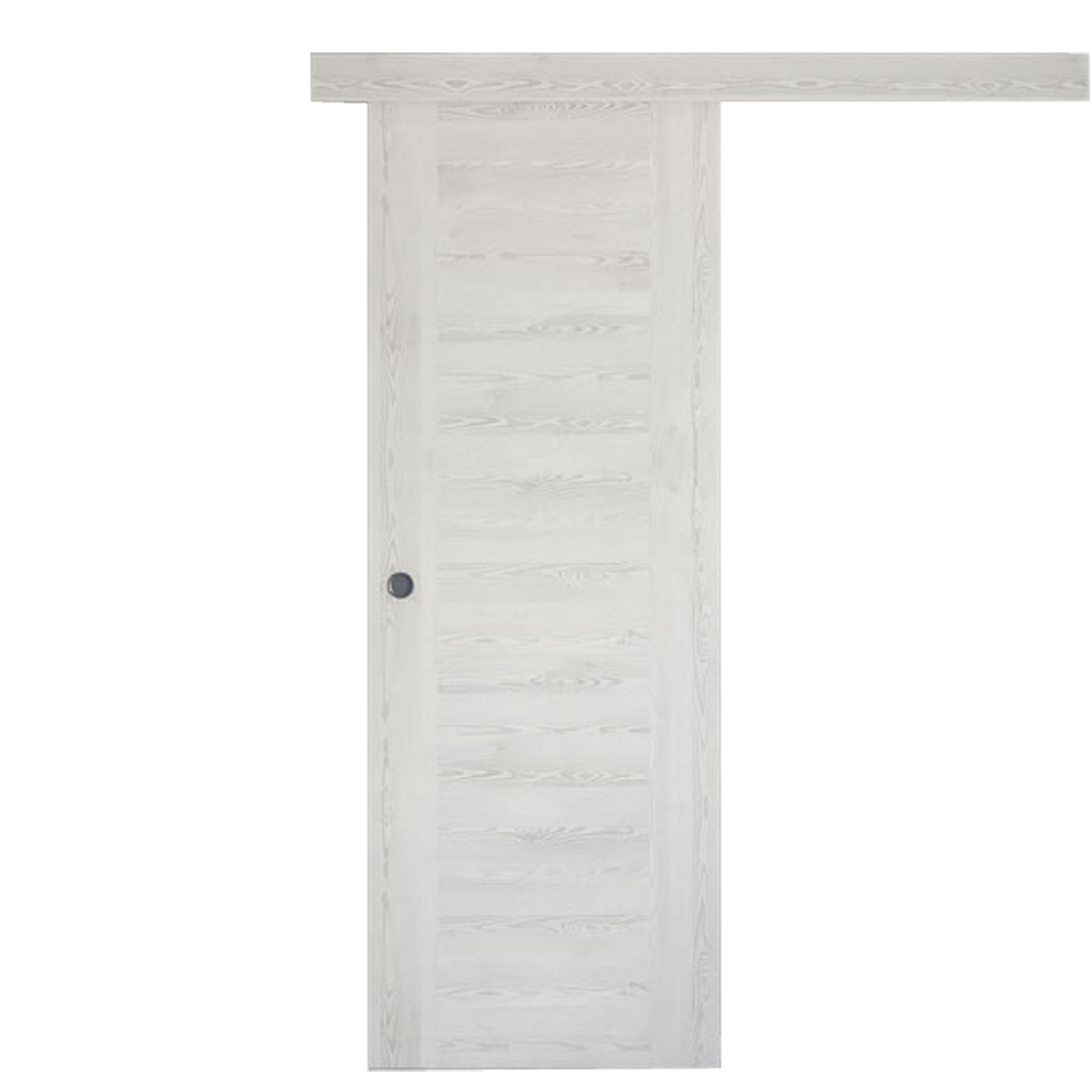 Puerta corredera oslo blanca line blanco de 82.5x203cm con uñero y condena