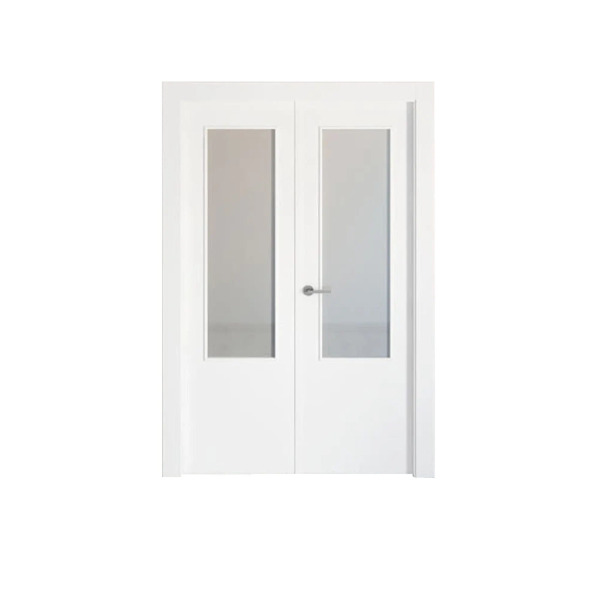 Puerta bari blanco apertura derecha con cristal 145cm