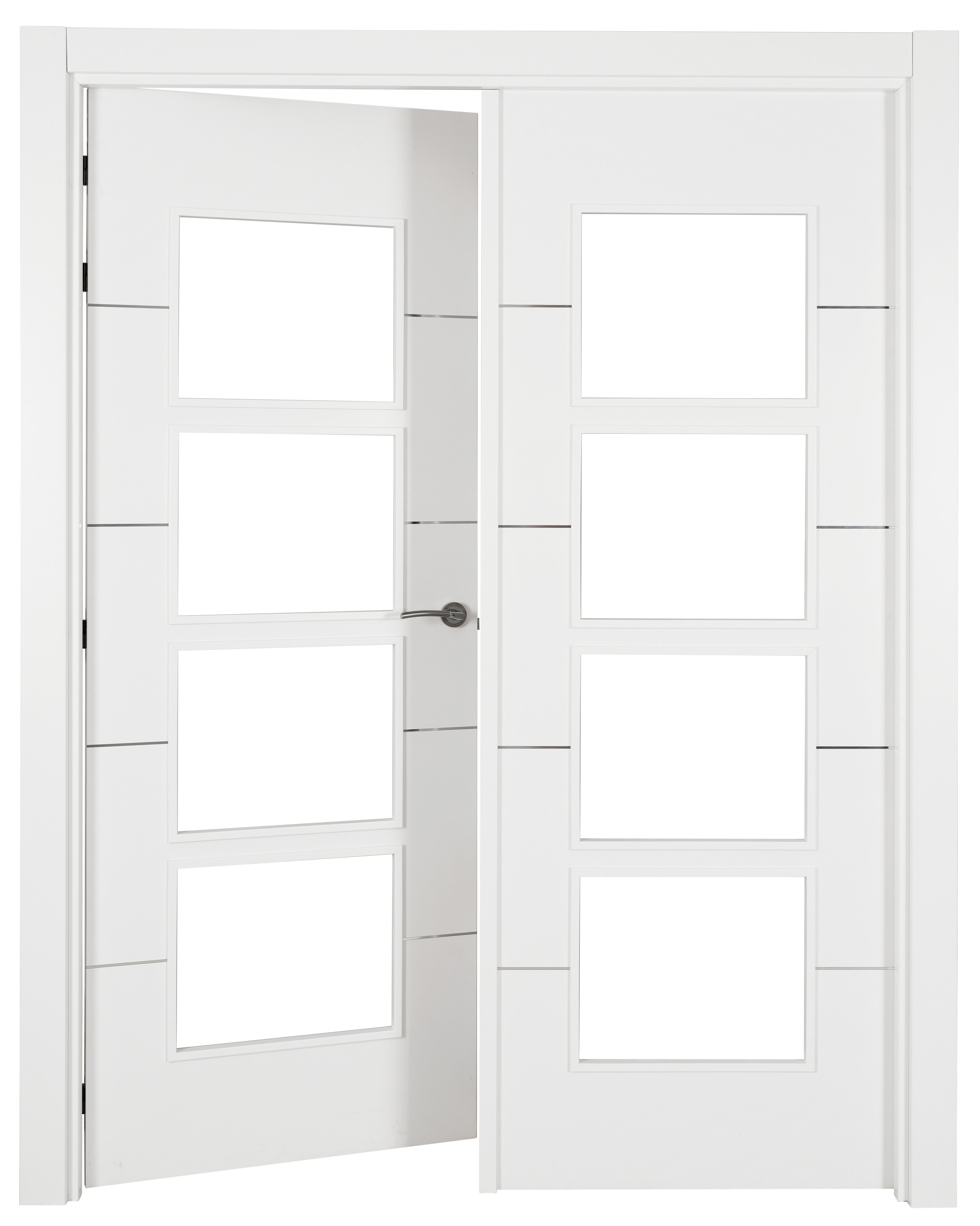 Puerta parís blanco de apertura izquierda de 145.00 cm
