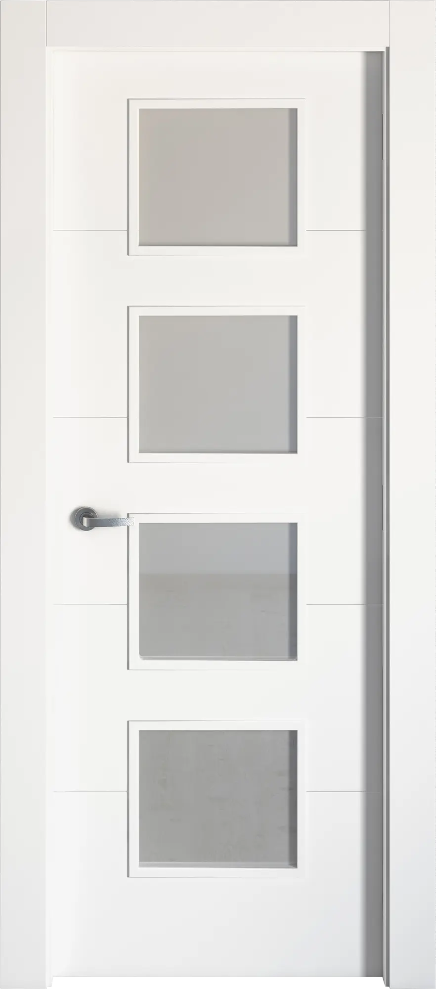 Puerta lucerna plus blanco apertura derecha con cristal 92.5cm