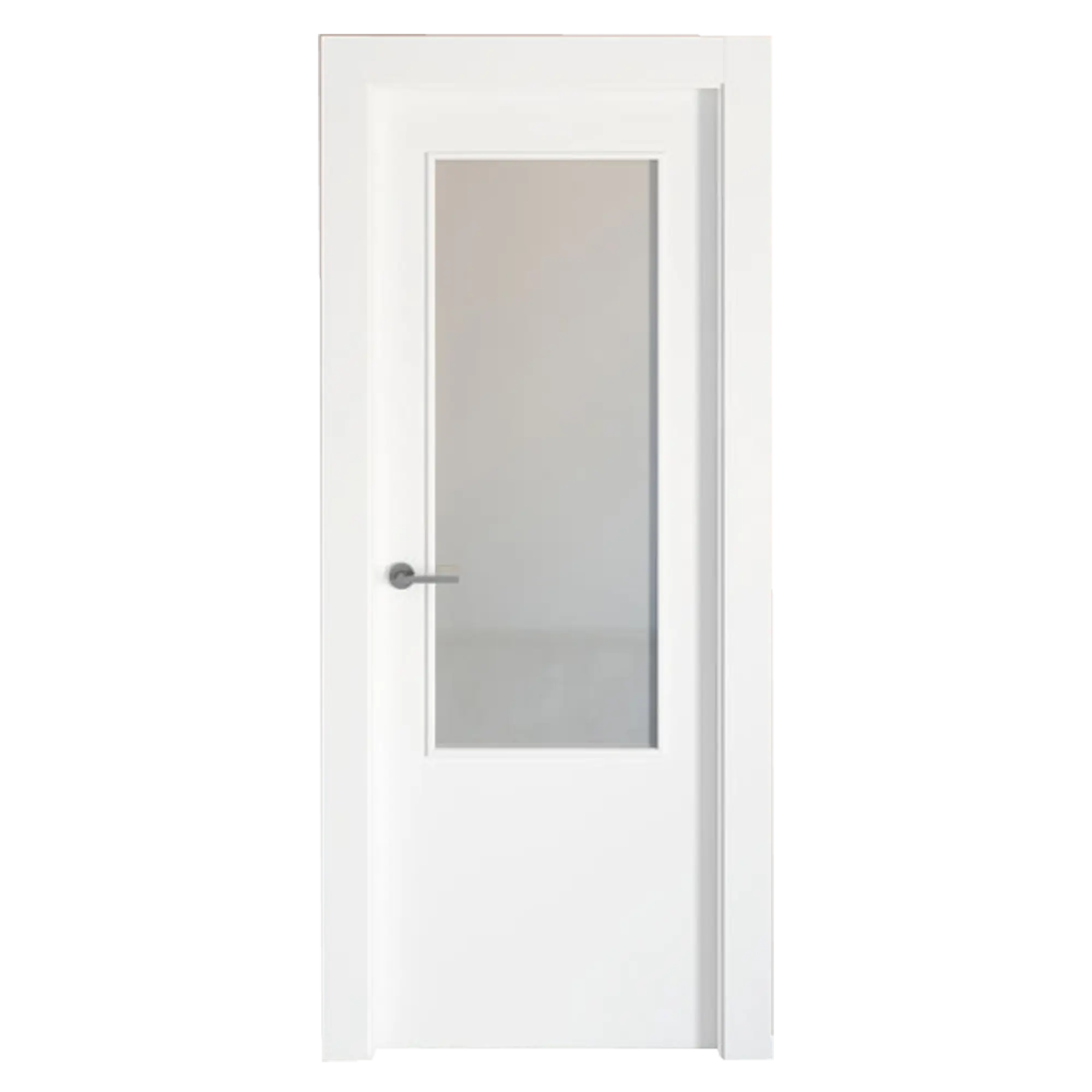 Puerta bari blanco apertura derecha con cristal 82.5cm