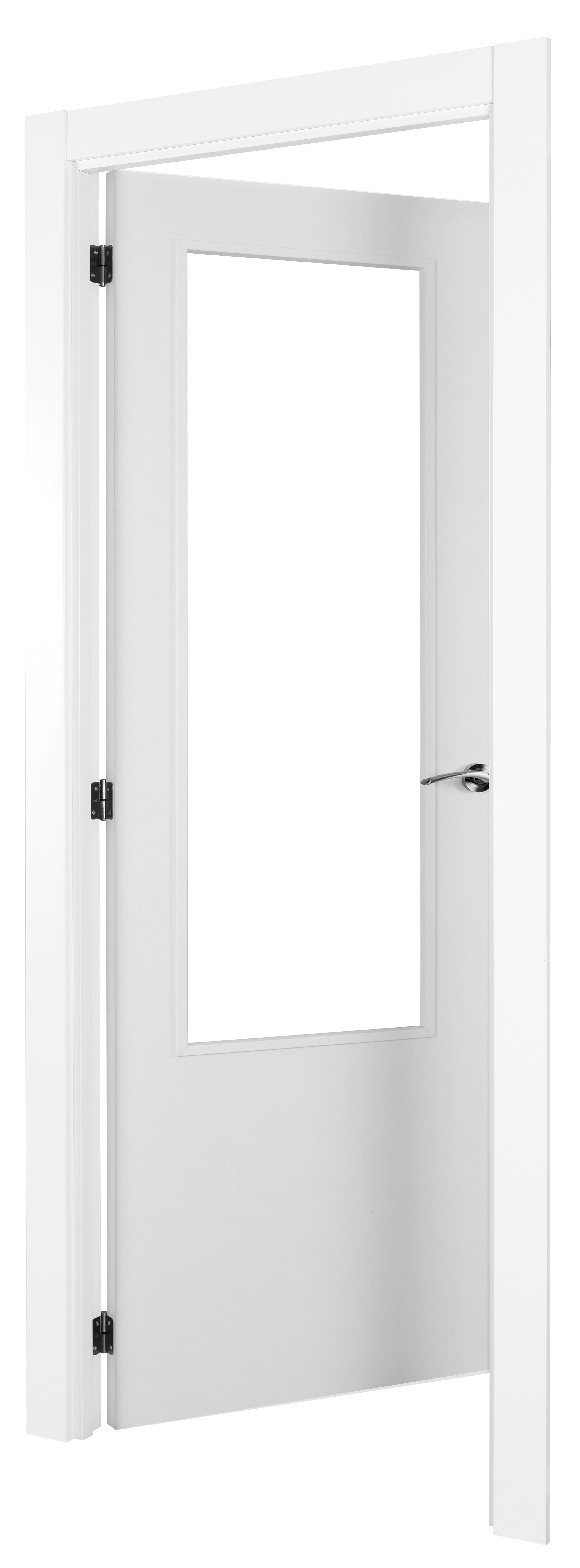 Puerta bari blanco apertura izquierda con cristal 82.5cm
