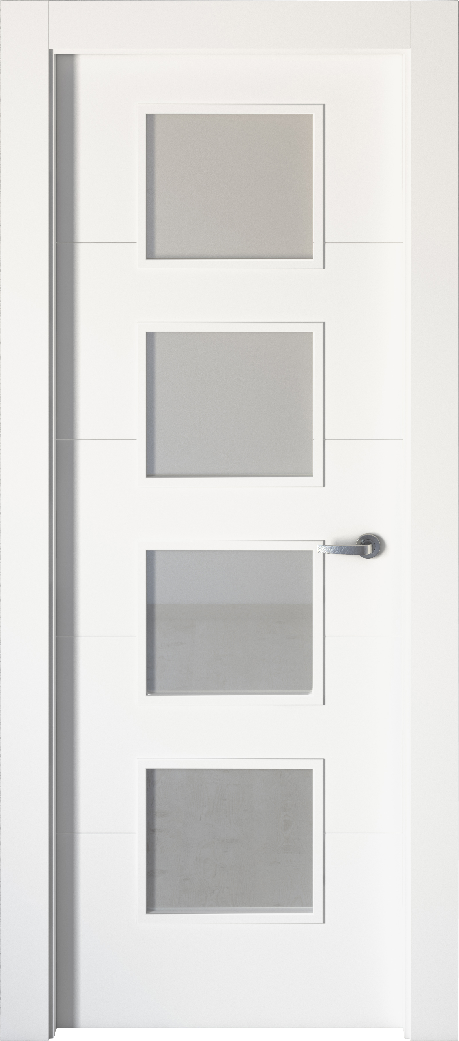 Puerta lucerna plus blanco apertura izquierda con cristal 82.5cm