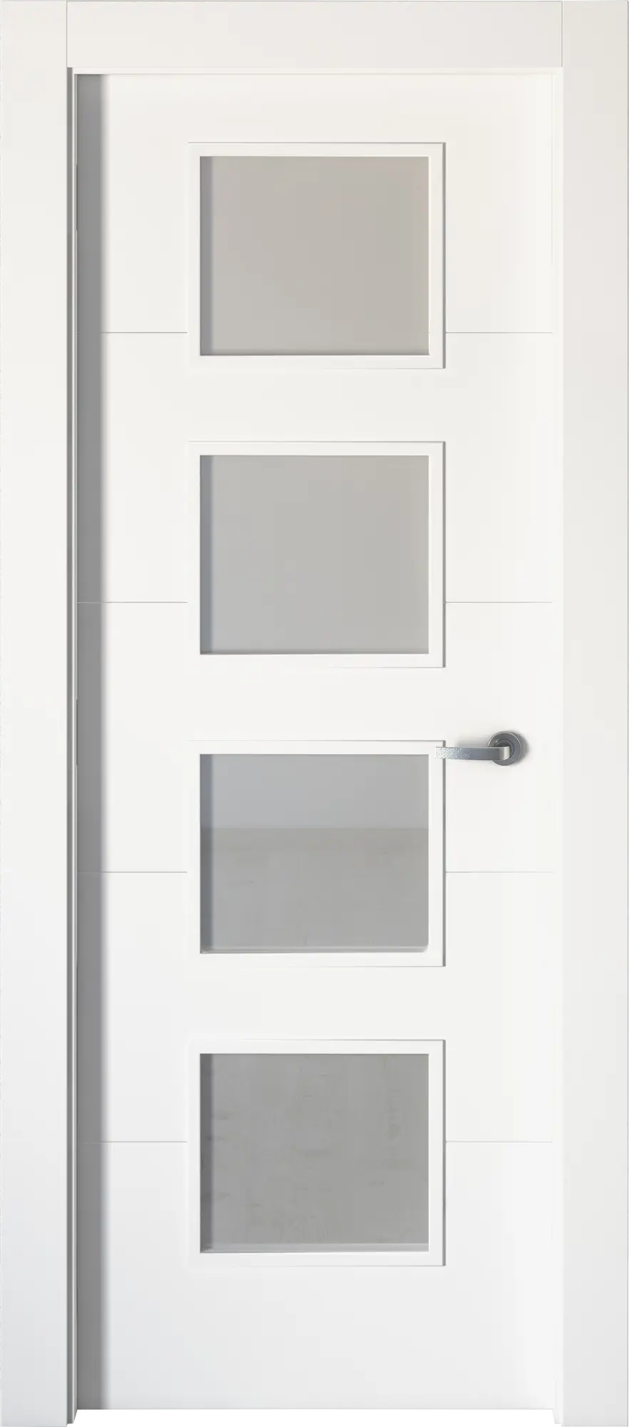 Puerta lucerna plus blanco apertura izquierda con cristal 72.5cm