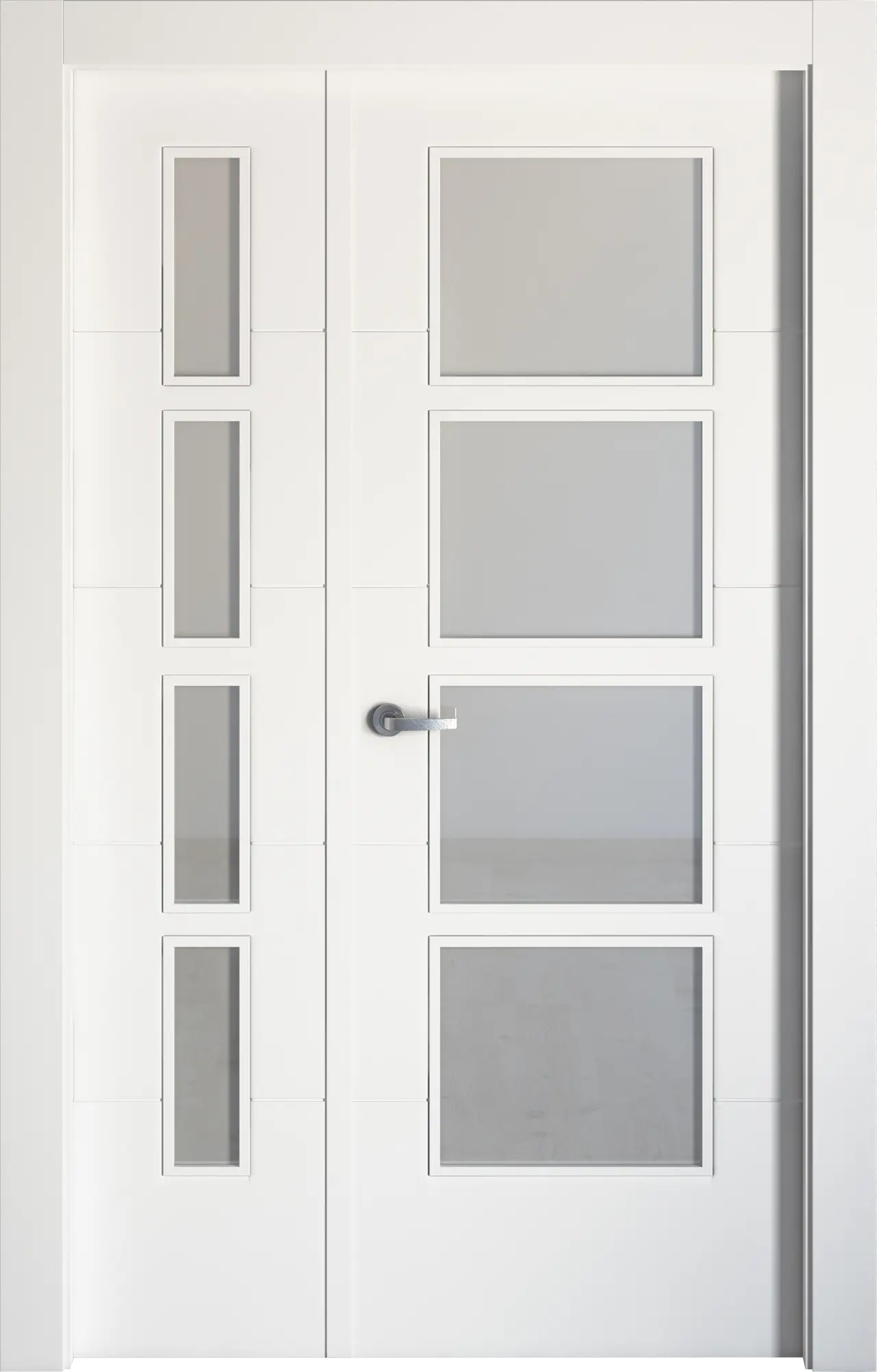 Puerta lucerna plus blanco apertura derecha con cristal 115cm