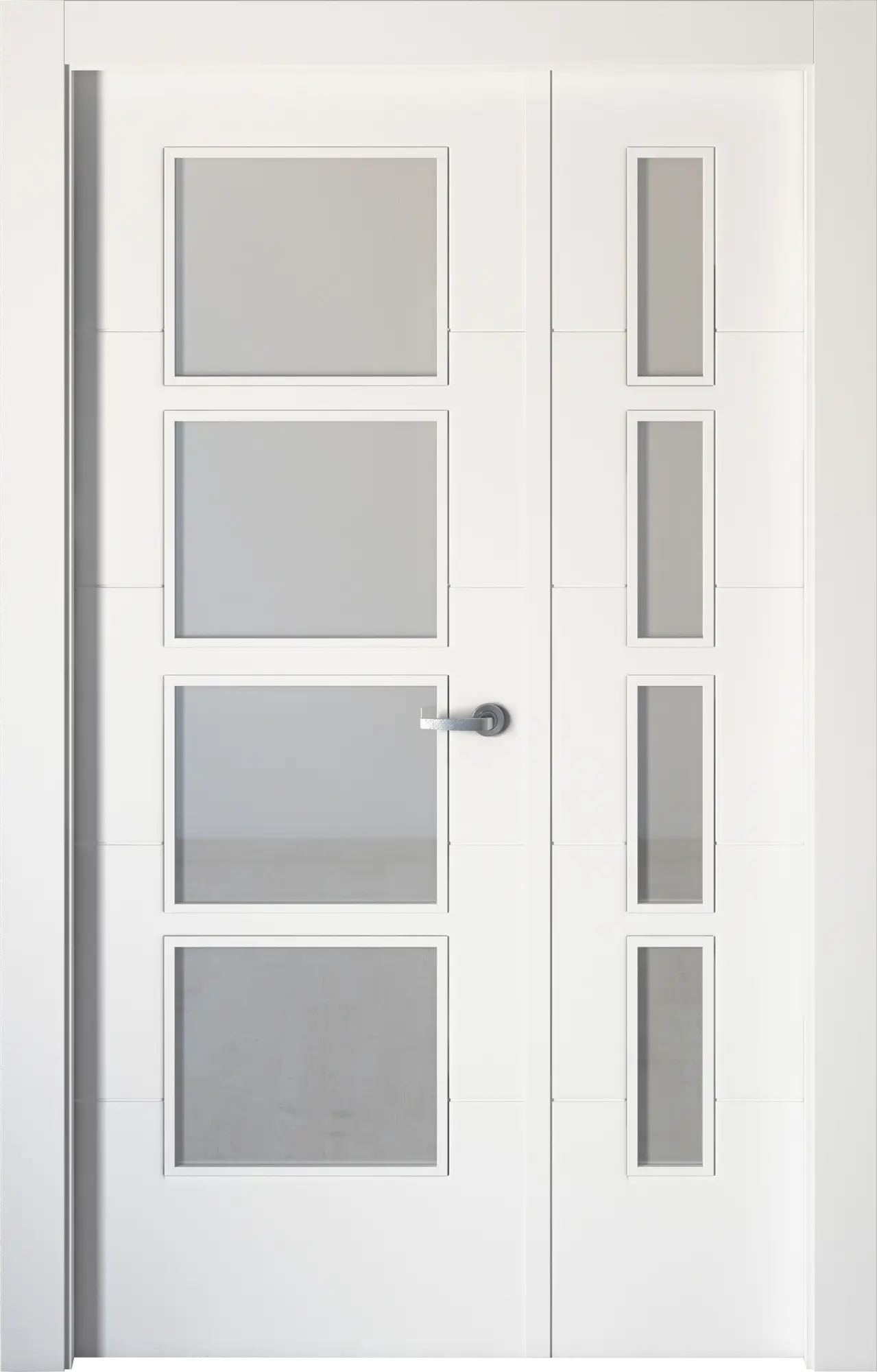Puerta lucerna plus blanco apertura izquierda con cristal 115cm