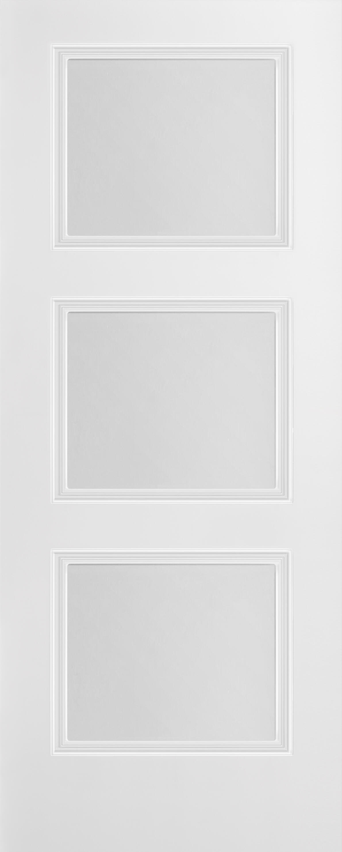 Puerta abatible monaco blanca line plus con cristal blanco izquierda de 92.5