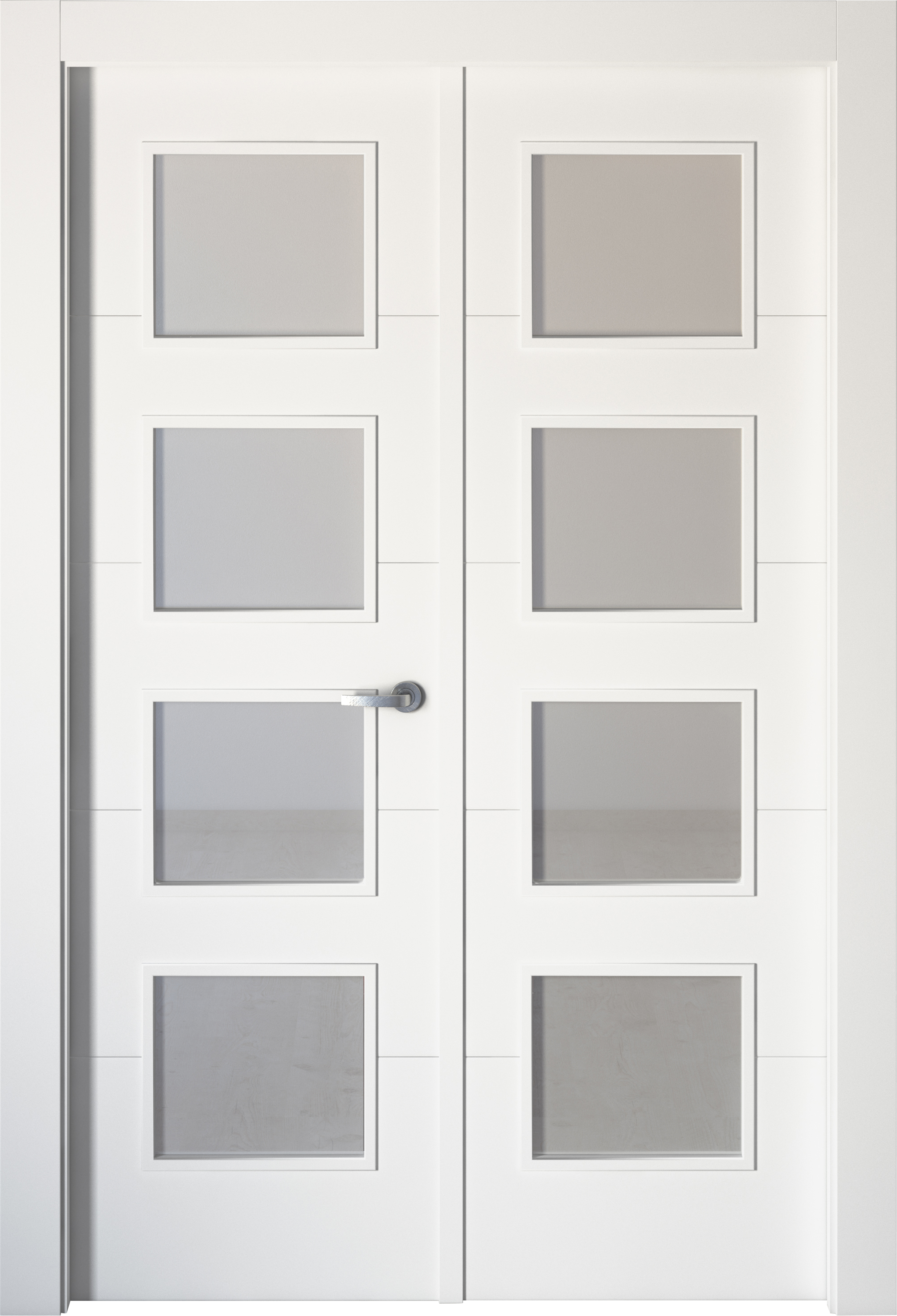 Puerta lucerna plus blanco apertura izquierda con cristal 125cm