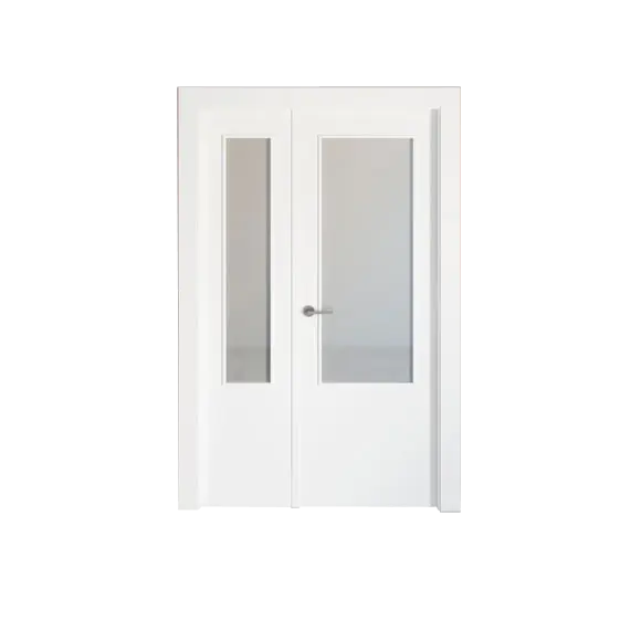 Puerta bari blanco apertura derecha con cristal 125cm