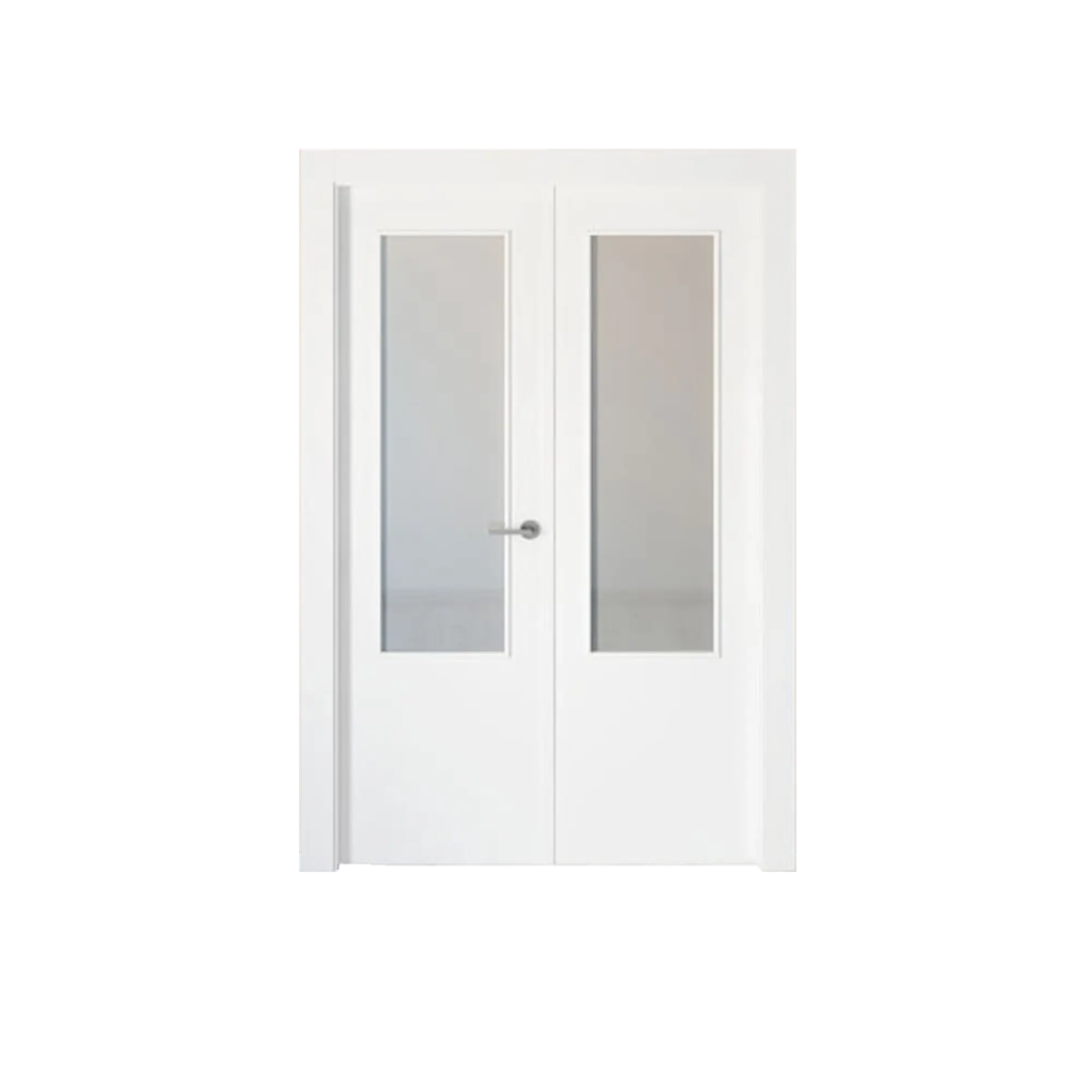 Puerta bari blanco apertura izquierda con cristal 145cm