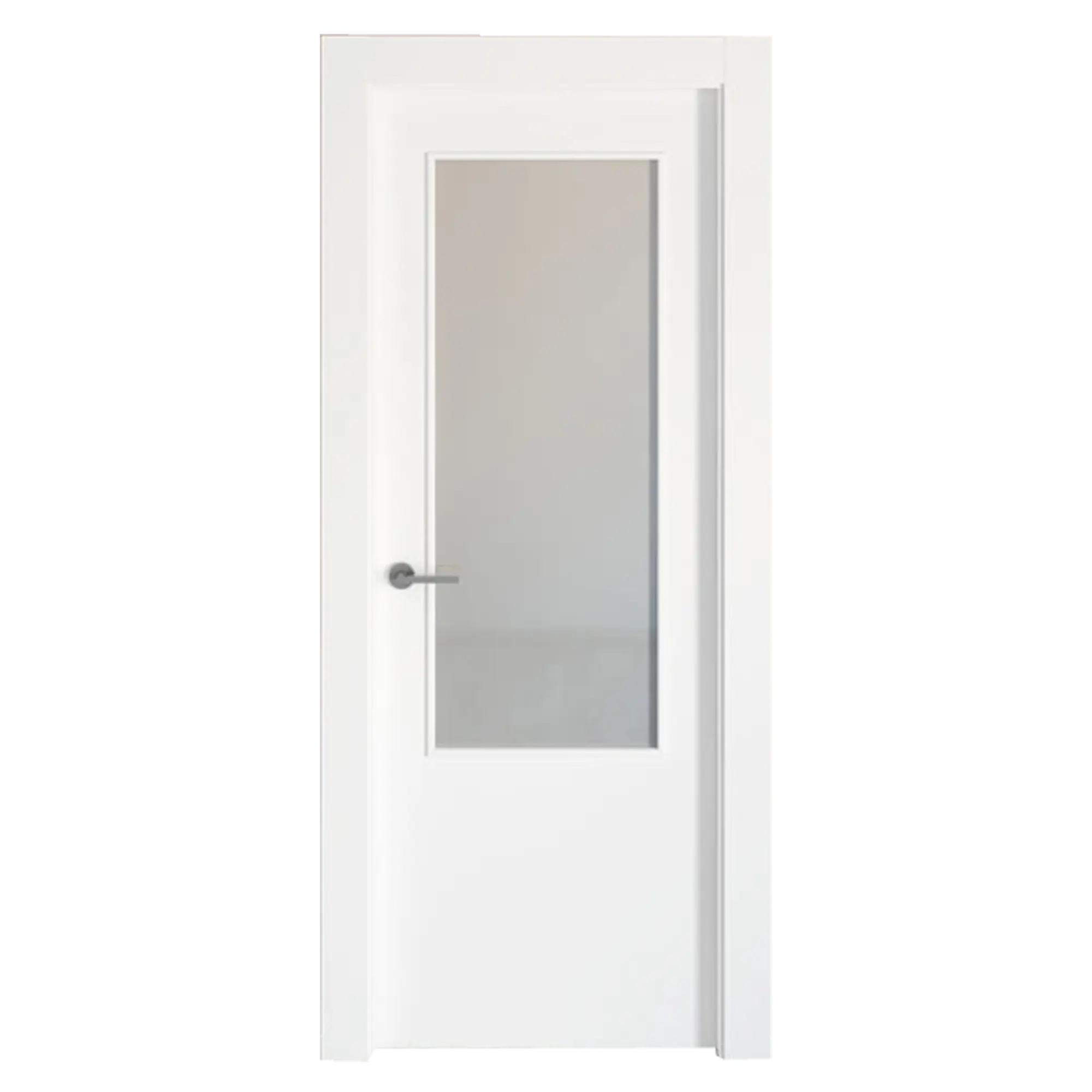 Puerta bari blanco apertura derecha con cristal 72.5cm